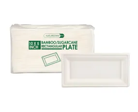 (125 PACK) 10”x 5” Inch Sushi Plates