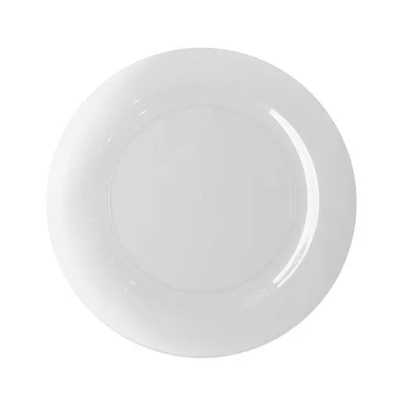 12pk PP Injection White Reusable Plastic Plates