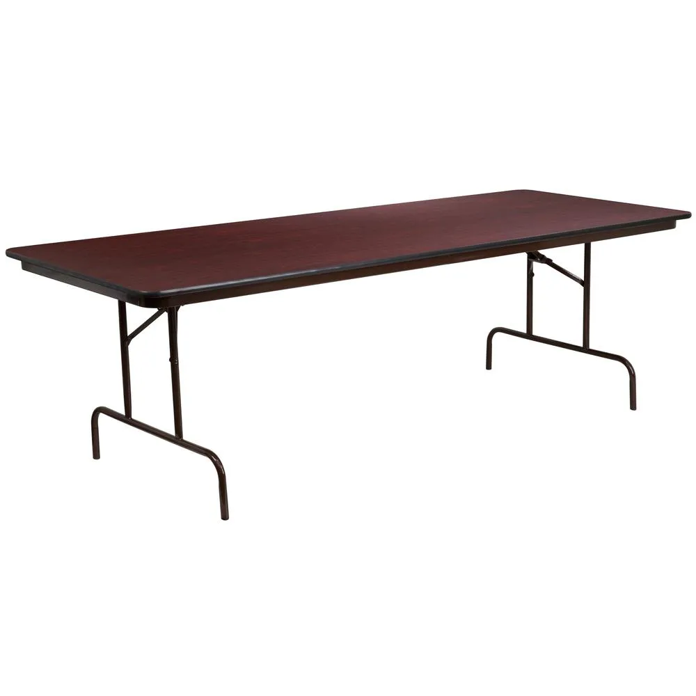 36'' X 96'' Rectangular Mahogany Melamine Laminate Folding Banquet Table By Flash Furniture