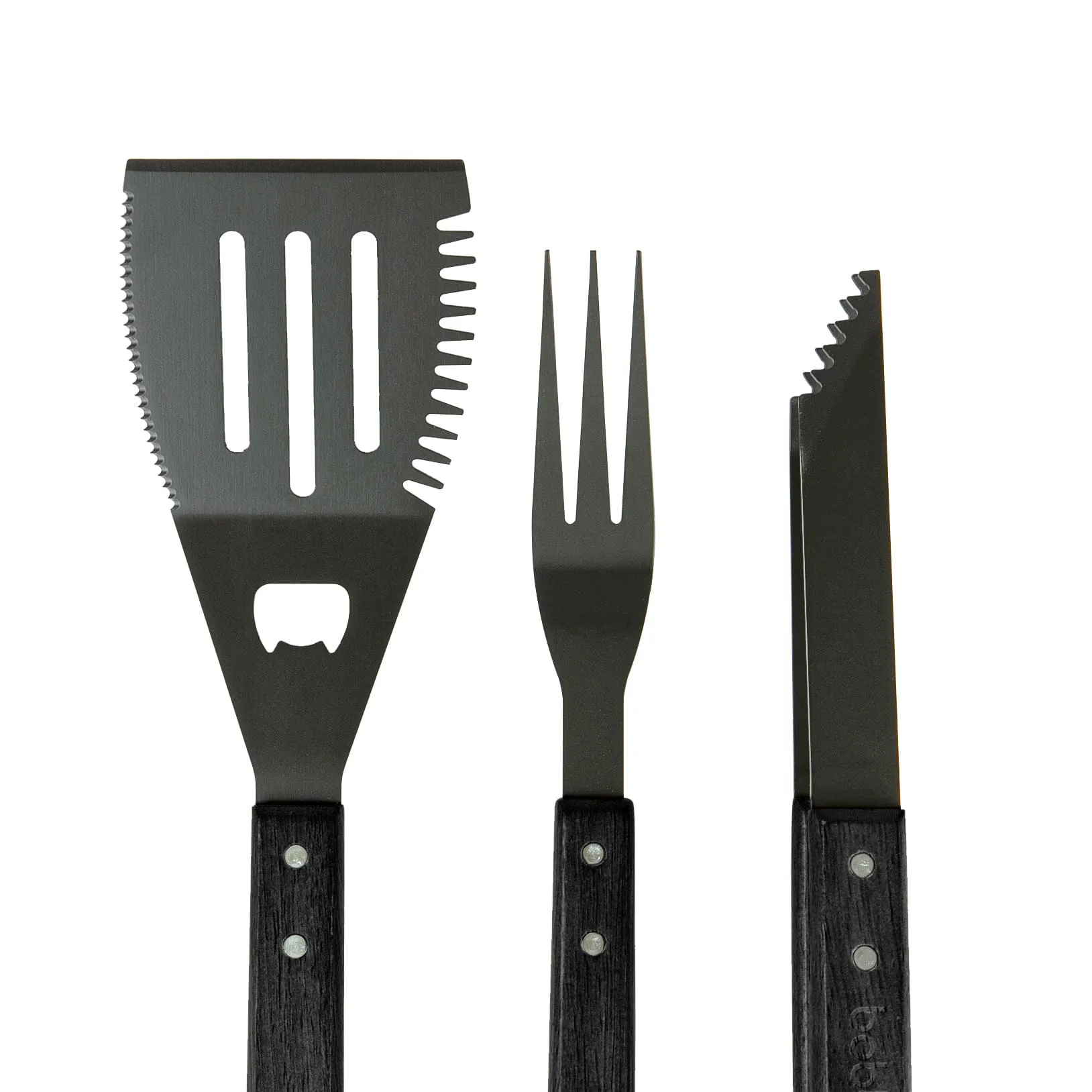 3pc Wooden BBQ Tool Set - By BobbyQ