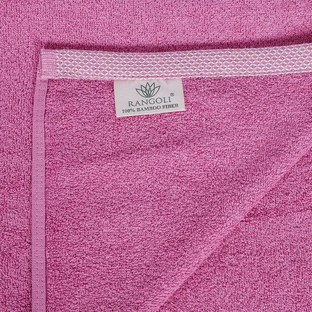 500 GSM Bamboo Towels Set Of 2 - Purple | Ultra Soft & Highly Absorbent Towels