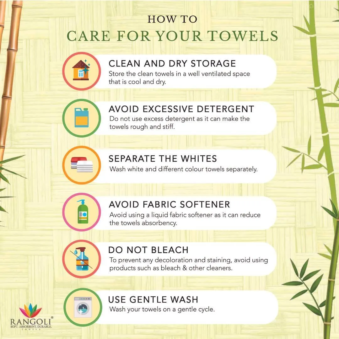 500 GSM Bamboo Towels Set Of 2 - Purple | Ultra Soft & Highly Absorbent Towels