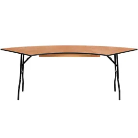 7.25 Ft. X 2.5 Ft. Serpentine Wood Folding Banquet Table By Flash Furniture