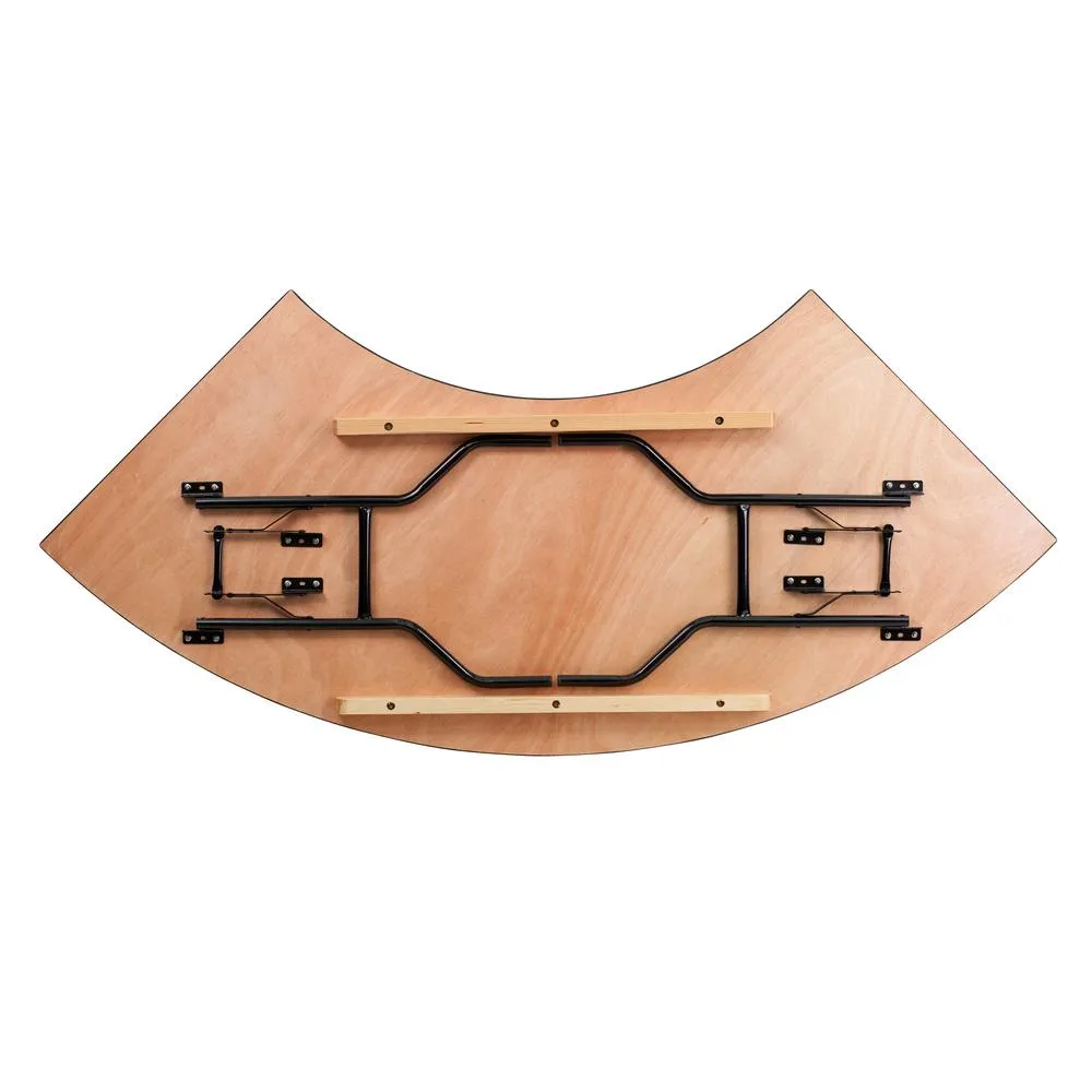 7.25 Ft. X 2.5 Ft. Serpentine Wood Folding Banquet Table By Flash Furniture
