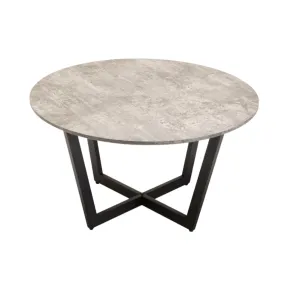 80Cm Rose Round Coffee Table Grey (Concrete)