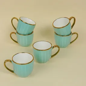 Alchemy Beige Green Cup (220 ML) - Set Of Six