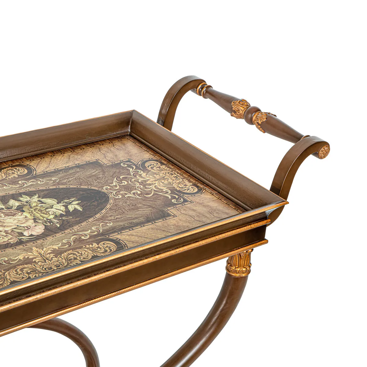 Almarjan 2 Tier Wooden Serving Trolley - WOD2800008