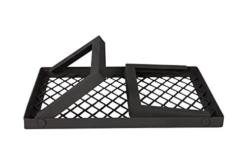 Amazon Basics Medium Portable Folding Camping Grill Grate - 18 x 12 x 7 Inches, Black Steel