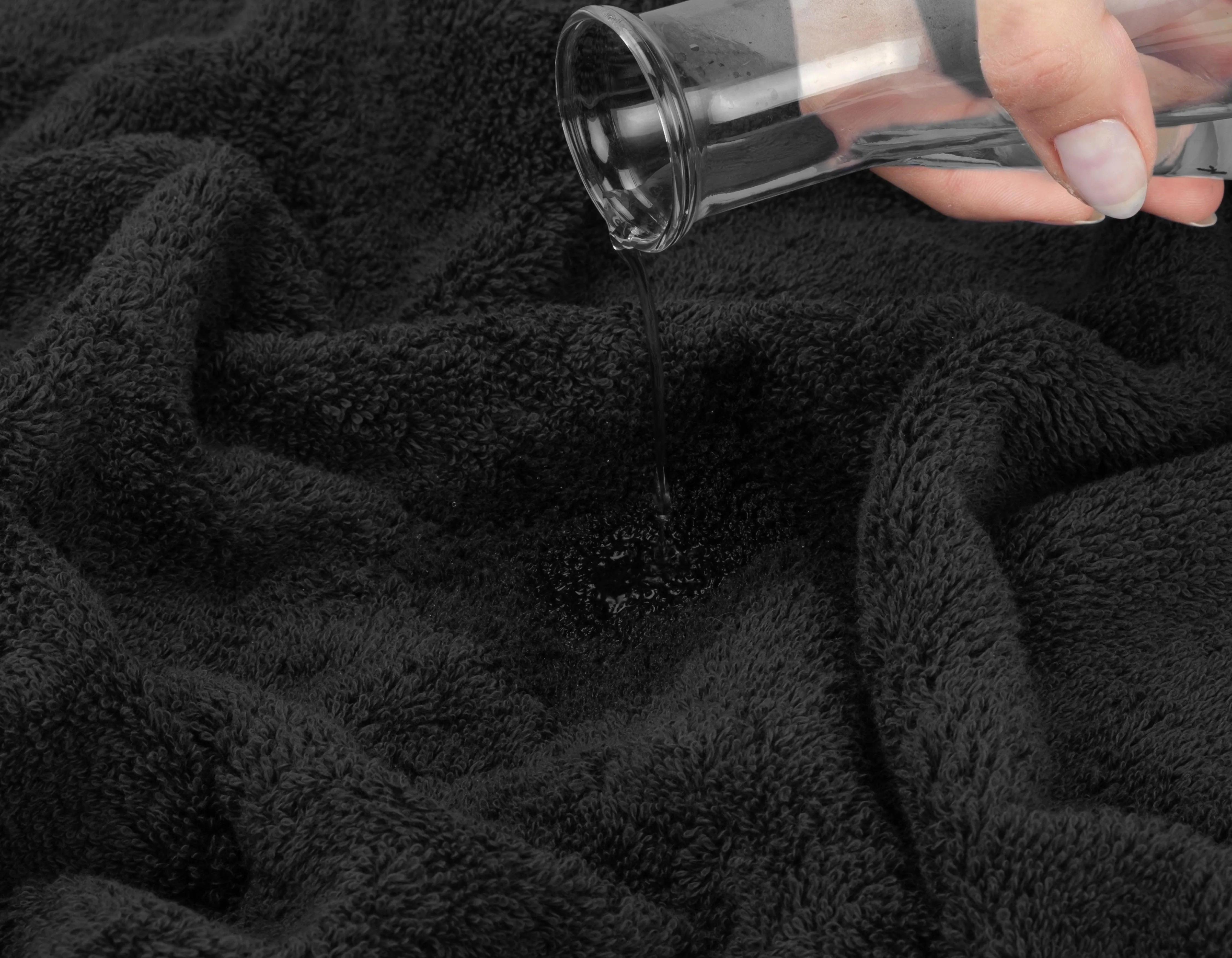 American Soft Linen Turkish 6 Piece Towel Set, 100% Cotton Premium Soft Bathroom Towels, Black