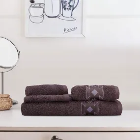 Aqua Ripple Towel (Purple) - Four Piece Set