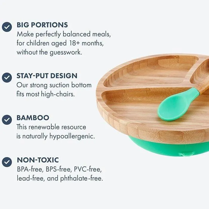 Avanchy Bamboo Baby Plate & Spoon Set