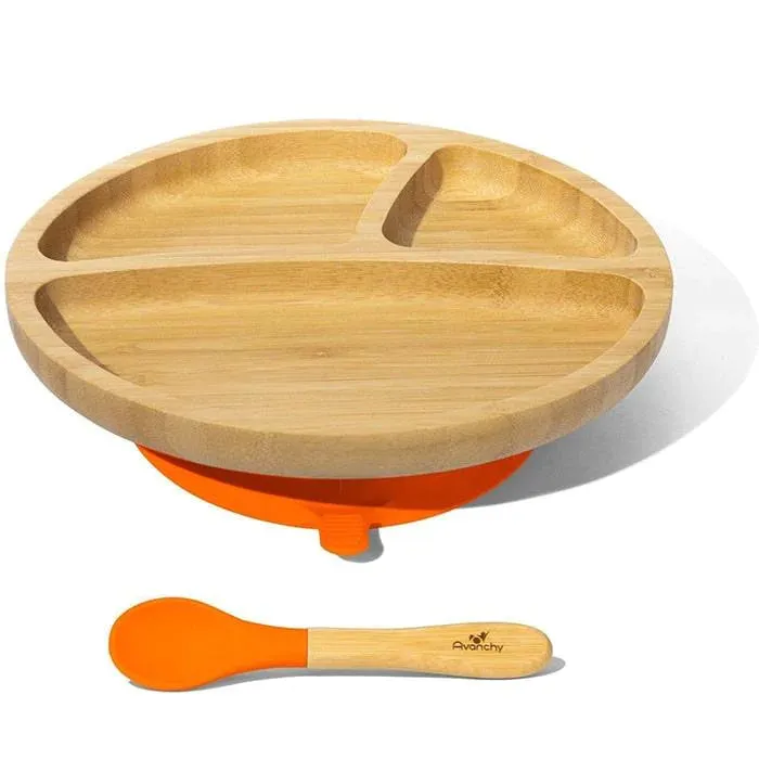 Avanchy Bamboo Baby Plate & Spoon Set