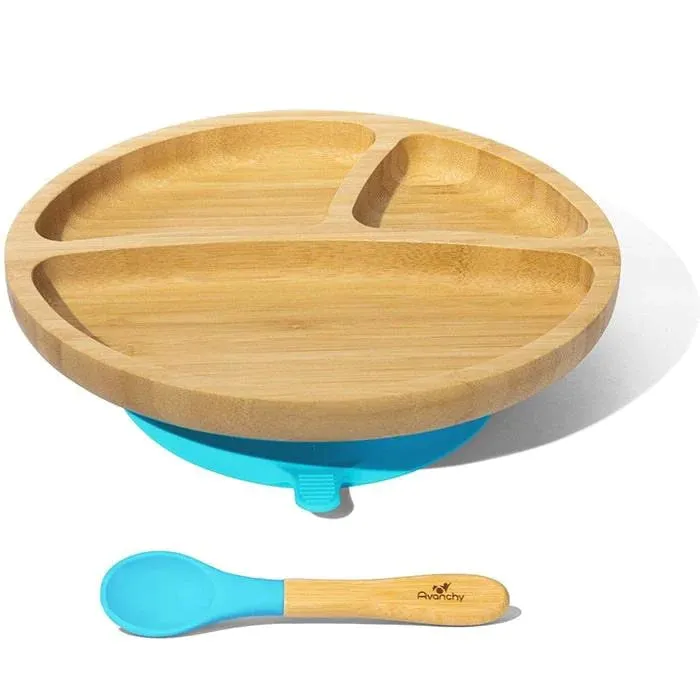 Avanchy Bamboo Baby Plate & Spoon Set