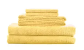 Bamboo Fiber 6pc Towel Set Yellow
