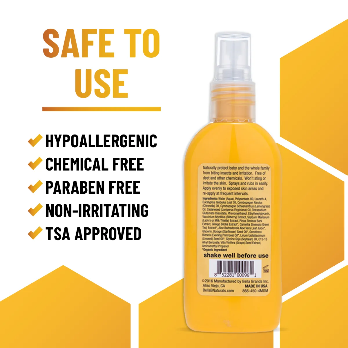 Bella B Buzzy Bee Natural Bug Repellent 3.3oz