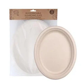 Biodegradable Sugarcane Plate 32cm ‚Äì 10pcs