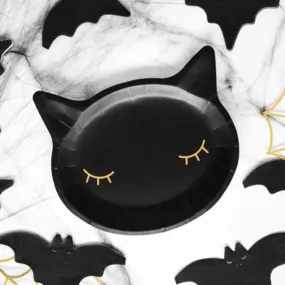 Black Cat Paper Party Plates x 6