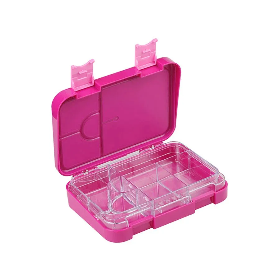 Bonjour Snax Box Bento Mini Lunch Box 6/4 Compartments (Pink Unicorn)