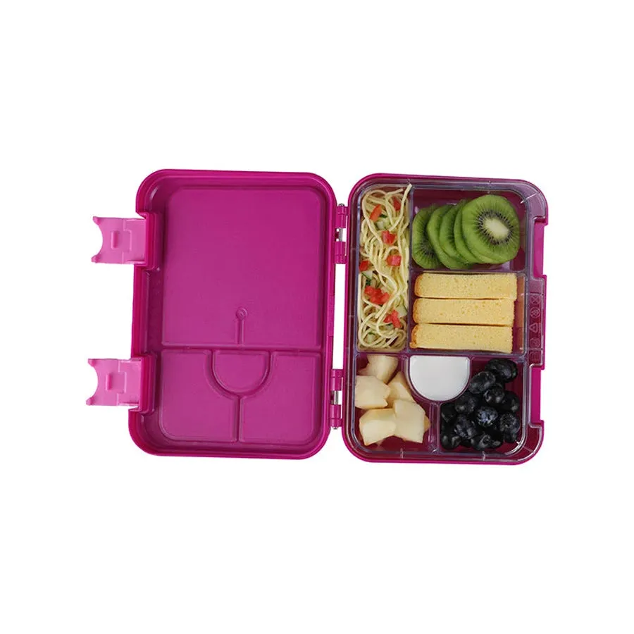 Bonjour Snax Box Bento Mini Lunch Box 6/4 Compartments (Pink Unicorn)