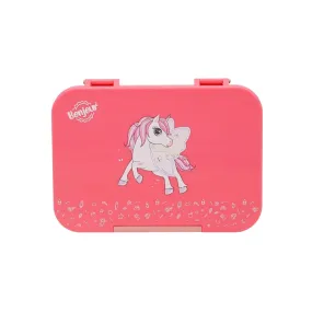 Bonjour Snax Box Uni Clip Bento Mini Lunch Box 6/4 Compartments (Pink Unicorn)