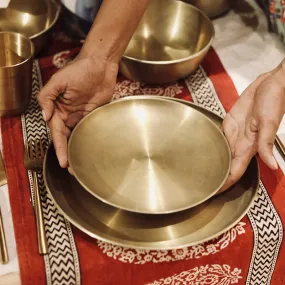 Bronze Plate | Kansa Quarter Thali | 8 inches