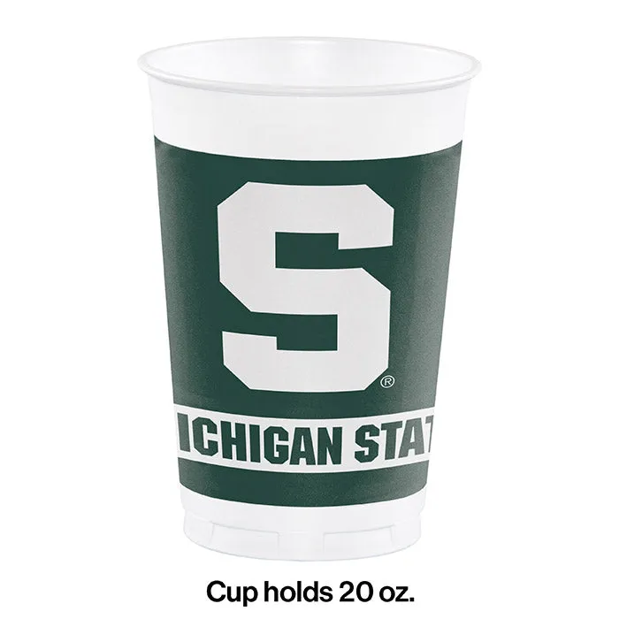 Bulk Michigan State University 20 oz Plastic Cups (96 per Case)