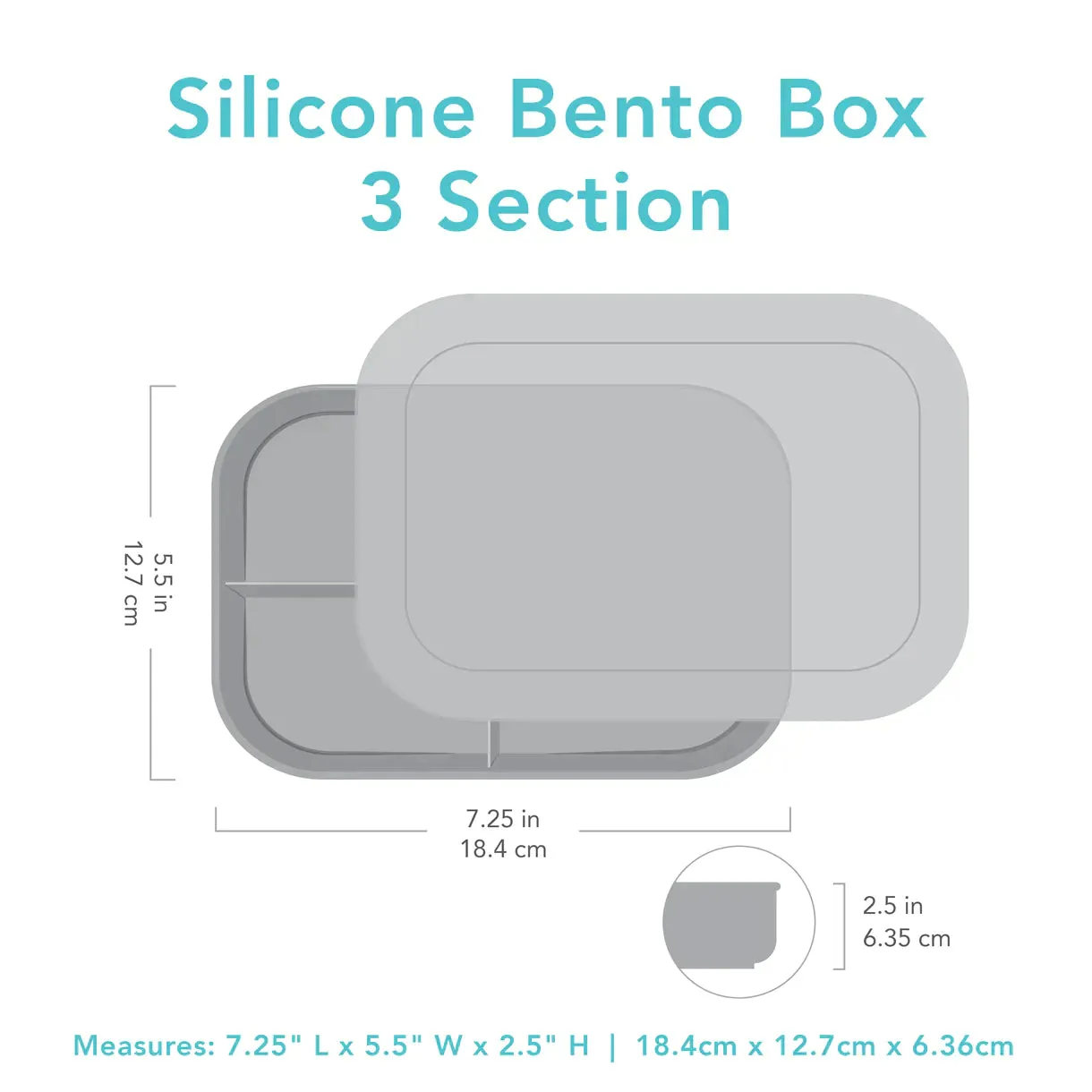Bumkins Silicone Bento Lunch Box - Jelly Pink