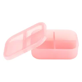 Bumkins Silicone Bento Lunch Box - Jelly Pink