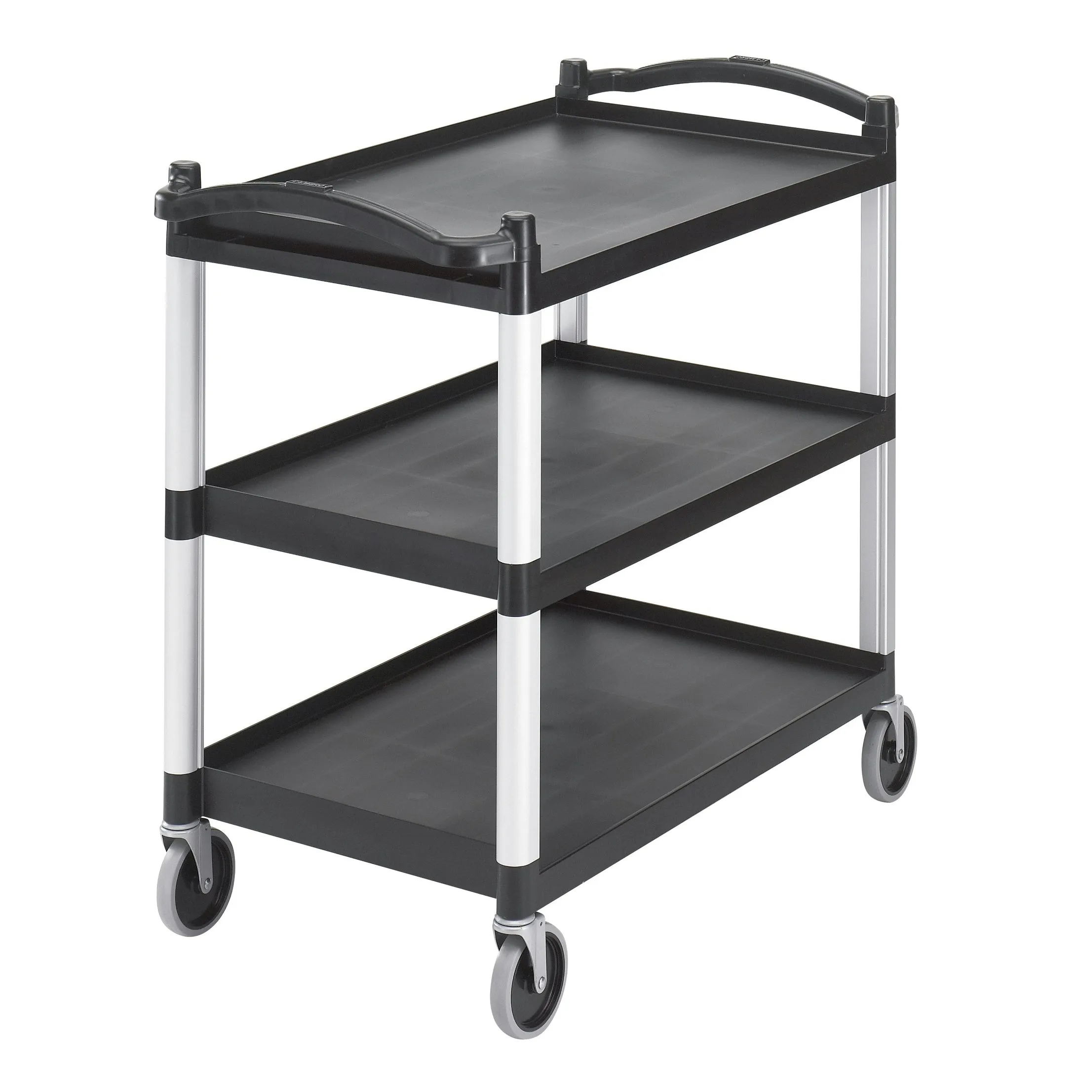 CAMBRO BLACK THREE SHELVES LARGE UTILITY CART