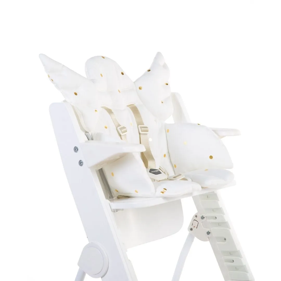 Childhome Angel Universal Seat Cushion - Jersey/Gold Dots