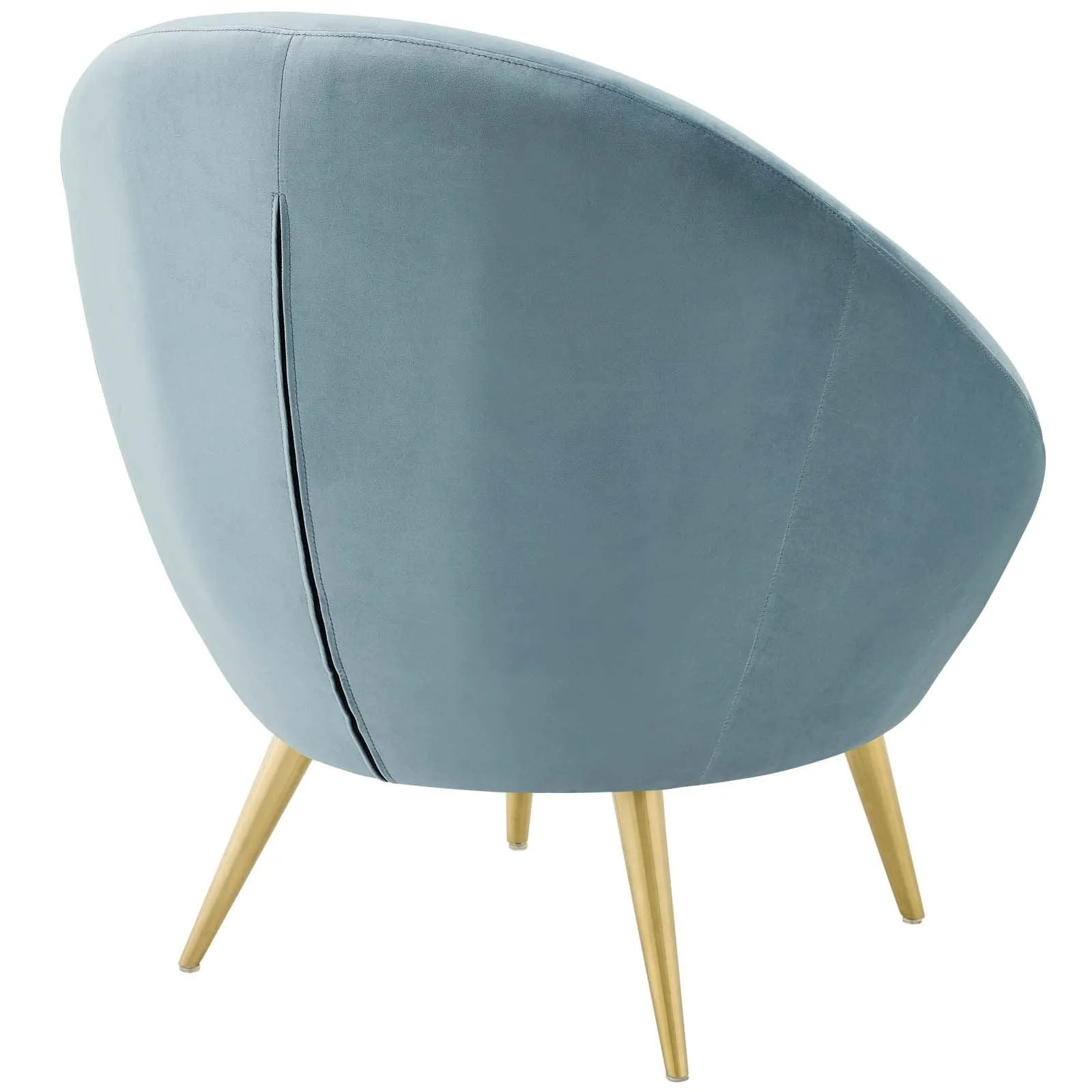Circa Velvet Accent Chair in Light Blue