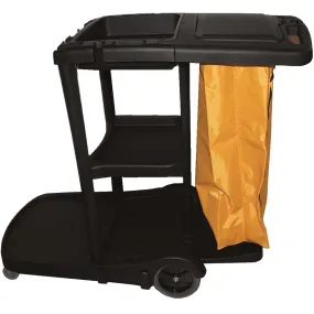 Cleanlink 3 Tier Janitor Cart With Lid Cleaning Trolley