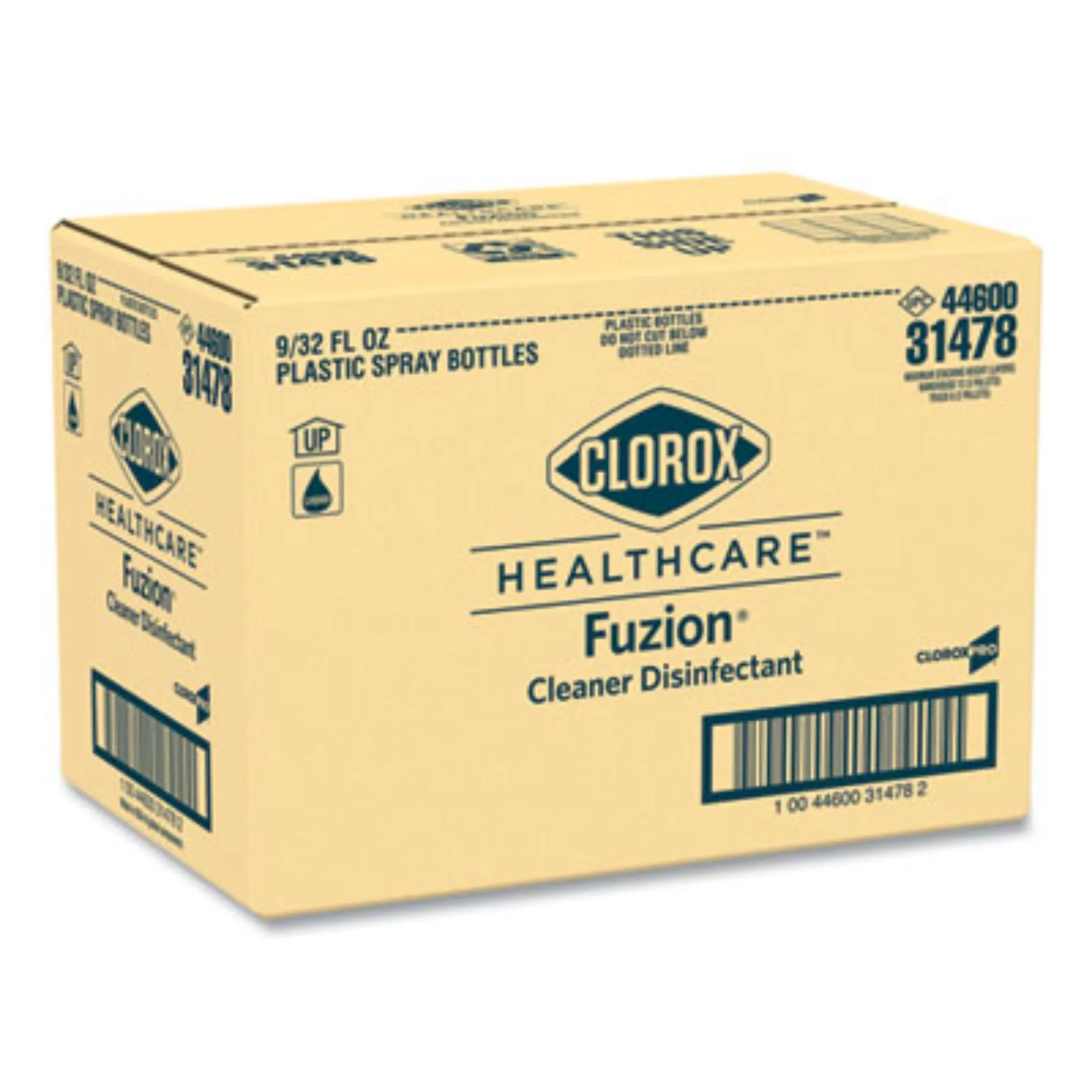 CLOROX SALES CO. CLO31478 Fuzion Cleaner Disinfectant, Unscented, 32 Oz Spray Bottle, Carton of 9