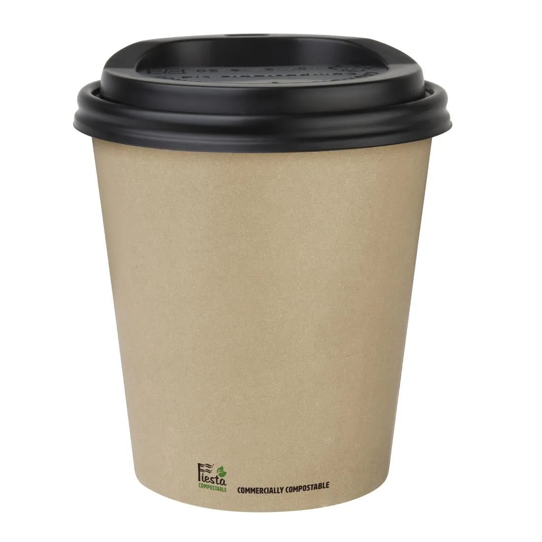 CU982 Fiesta Compostable Coffee Cups Single Wall 340ml / 12oz (Pack of 1000)