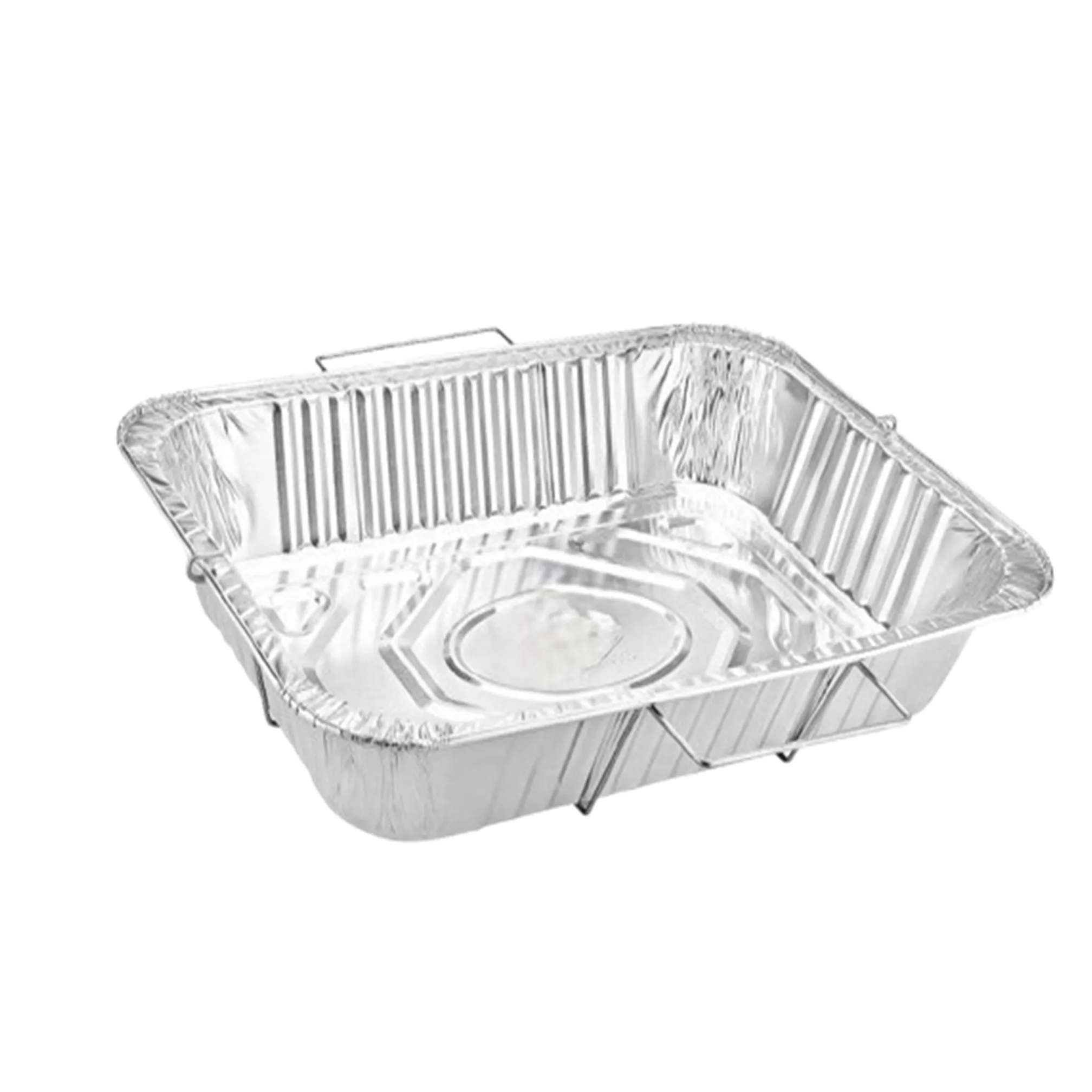 Disposable Aluminum 9X13 inches Half Size Pans with  Handle Rack With Lids