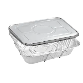 Disposable Aluminum 9X13 inches Half Size Pans with  Handle Rack With Lids