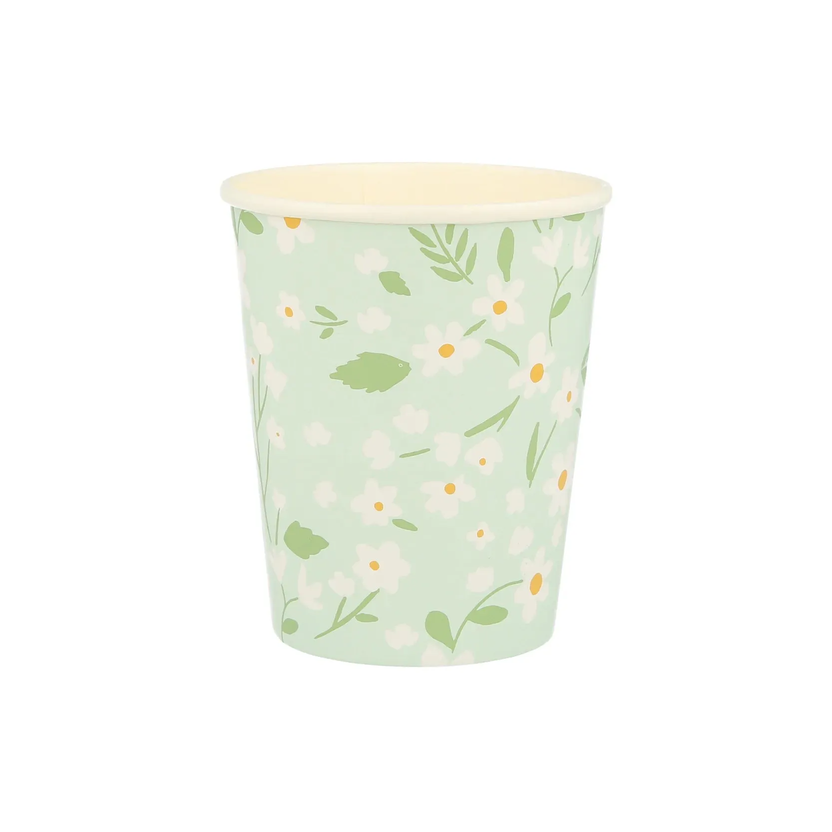Ditsy Floral Cups, Set of 12 Large Floral Paper Cups in 4 Different Colors by Meri Meri