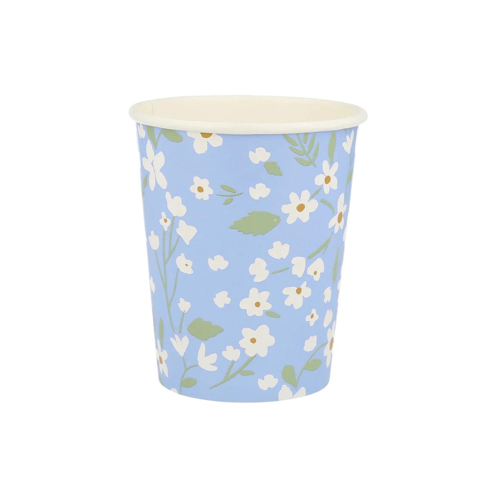 Ditsy Floral Cups, Set of 12 Large Floral Paper Cups in 4 Different Colors by Meri Meri