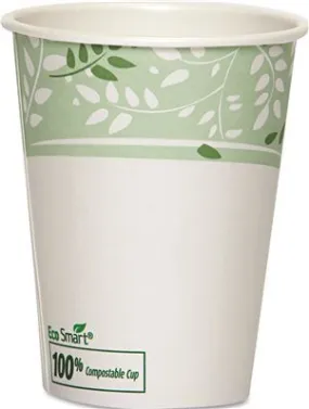 Dixie Ecosmart Viridian Pla Paper Hot Drink Cups White And Green 8 Oz. 1000 Per Carton