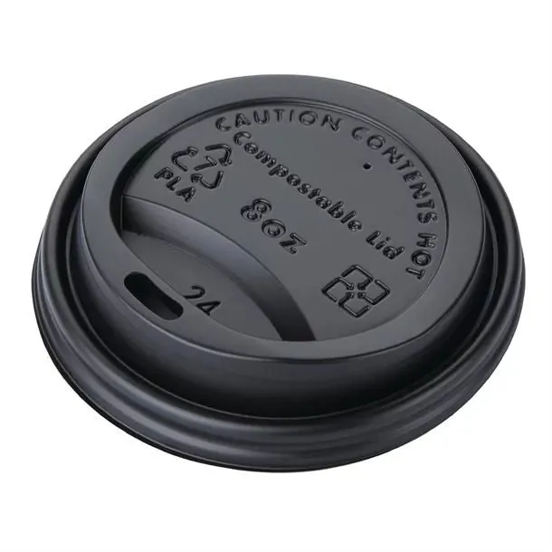 Fiesta Green Compostable Coffee Cup Lids 225ml / 8oz (Pack of 50) - DS054