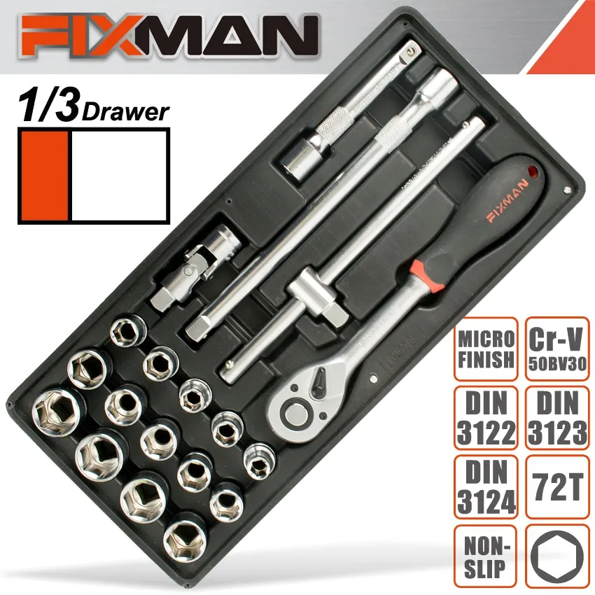 FIXMAN FIXMAN 19-PC 1/2' DR.SOCKETS & ACCESSORIES FIX F1BT76