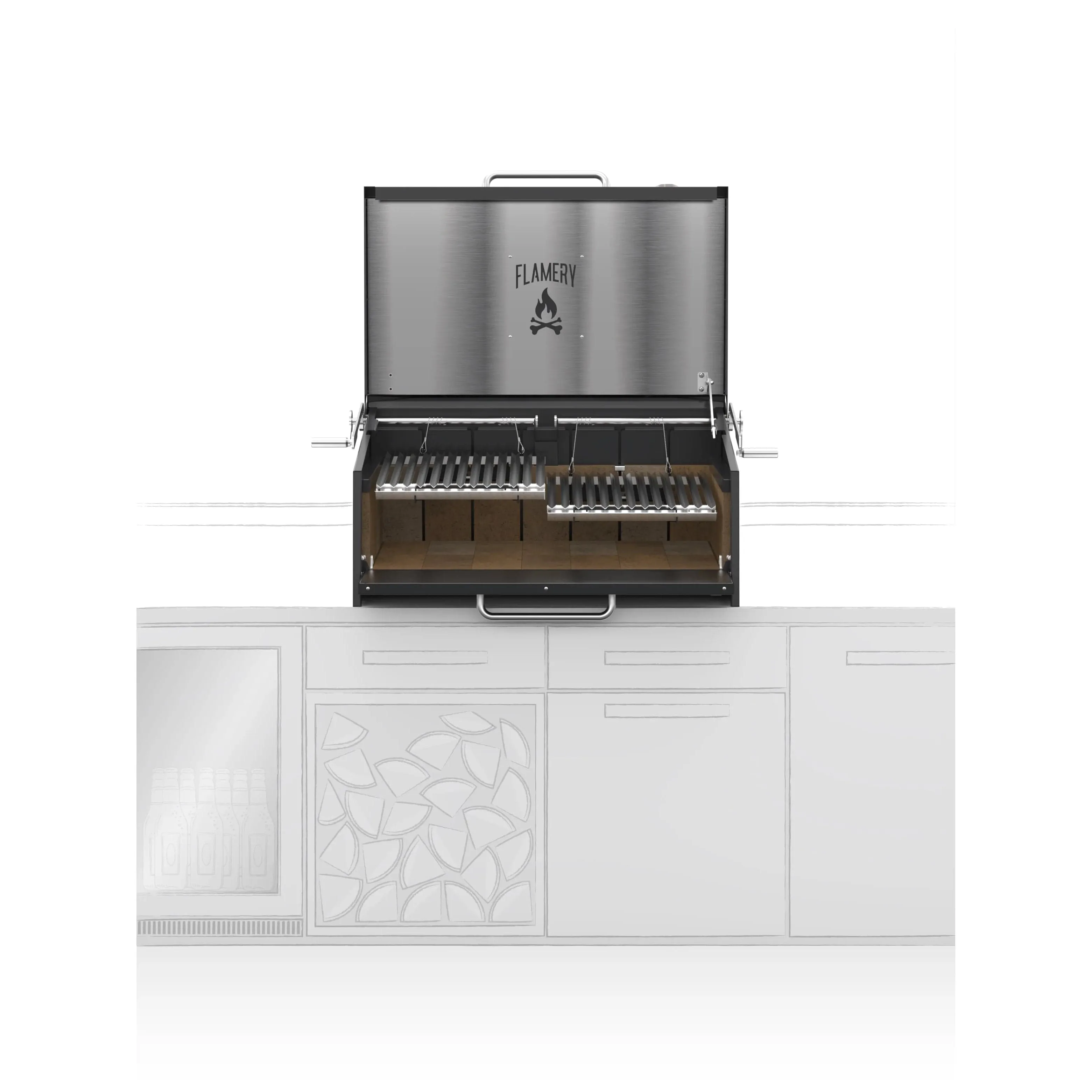 FLAMERY | ASADO PRO.3.1 / Small Asado Grill Built-in