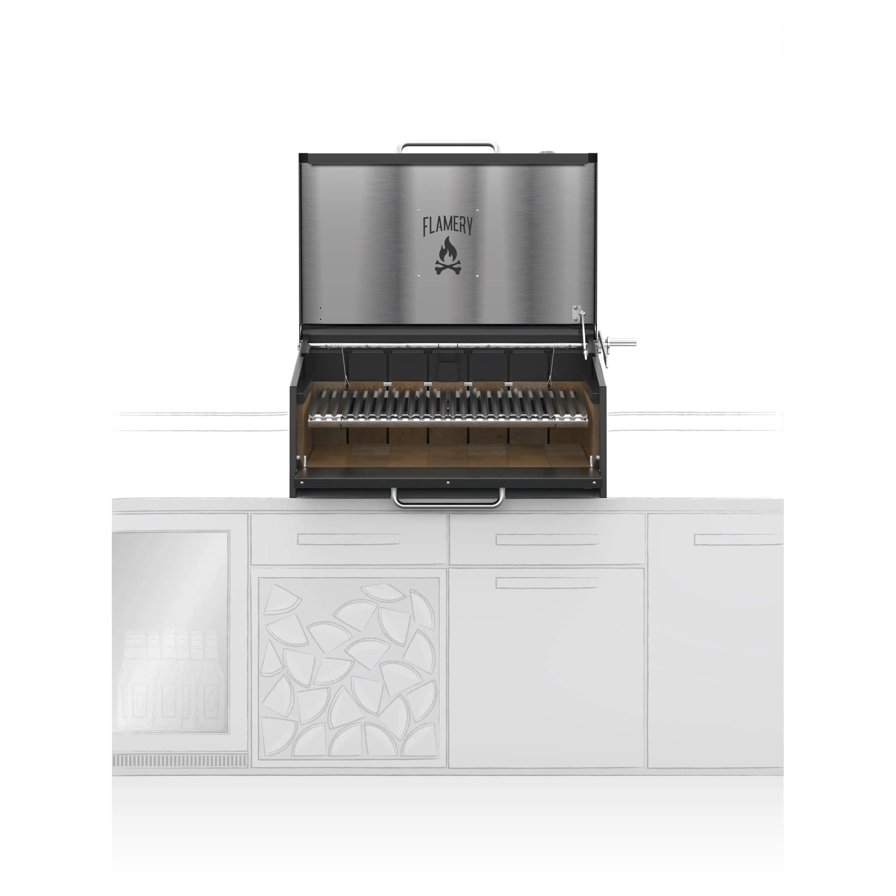 FLAMERY | ASADO PRO.3.1 / Small Asado Grill Built-in