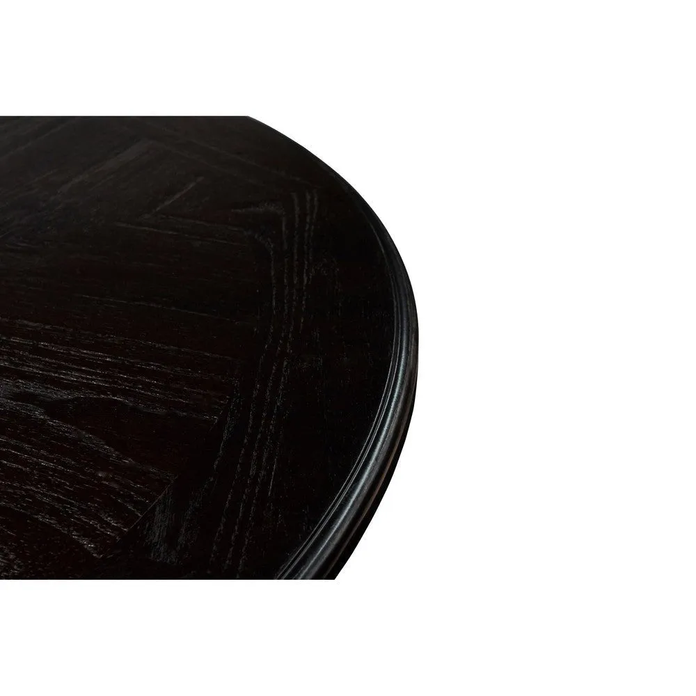 Gale 42 Inch Round Counter Dining Table, 2 Open Shelves, Dark Brown Finish By Casagear Home