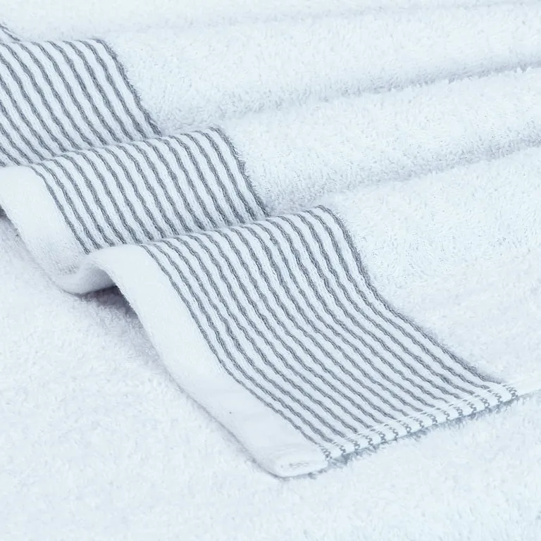 GLAMBURG Ultra Soft Oversized 2 Pack Bath Towel Set 28x55 inches, 100% Cotton Large Bath Towels, Highly Absorbant Compact Quickdry & Lightweight Towel, Ideal for Gym Travel Camp Pool - White