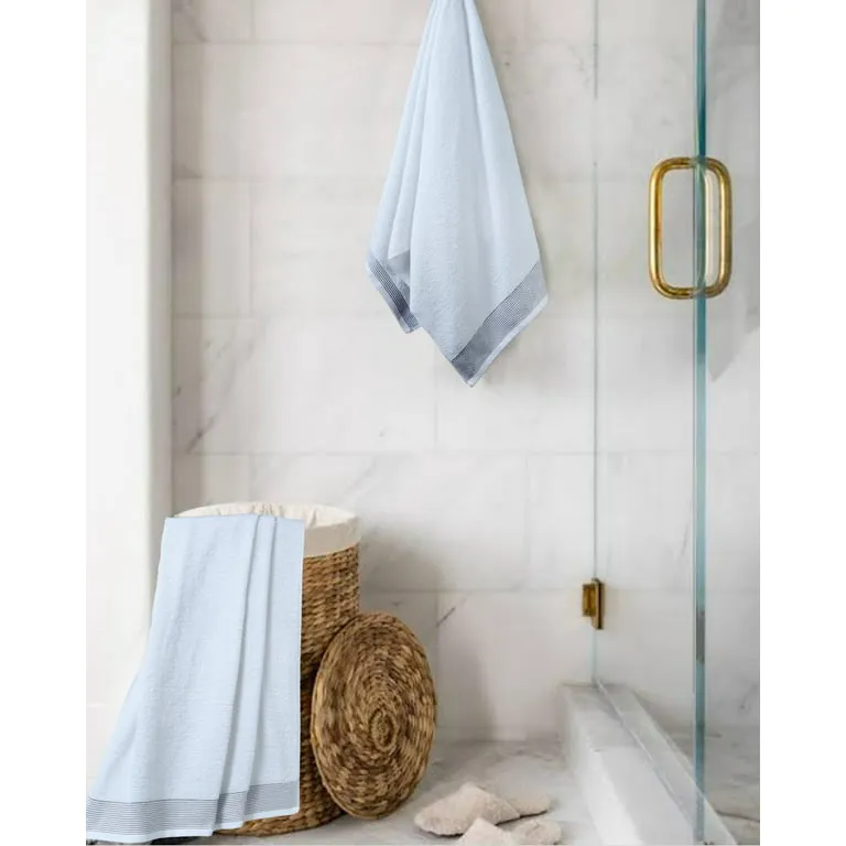 GLAMBURG Ultra Soft Oversized 2 Pack Bath Towel Set 28x55 inches, 100% Cotton Large Bath Towels, Highly Absorbant Compact Quickdry & Lightweight Towel, Ideal for Gym Travel Camp Pool - White