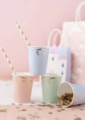 Gold Bow Tie Paper Cups