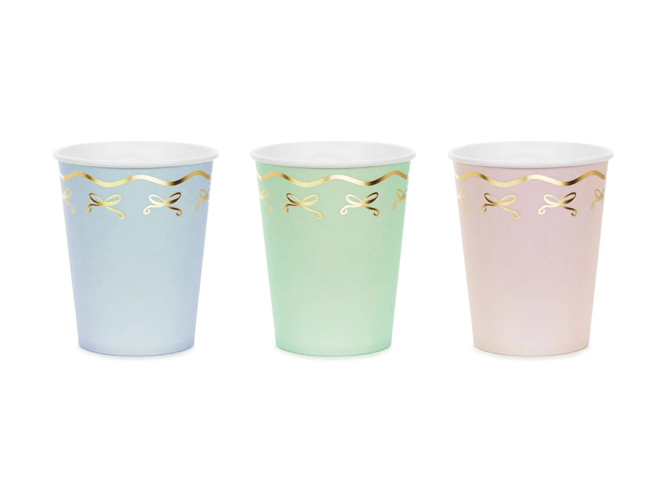 Gold Bow Tie Paper Cups