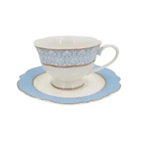 Green Tea/Qahwa Cup & Saucer Sky Set 6Pcs