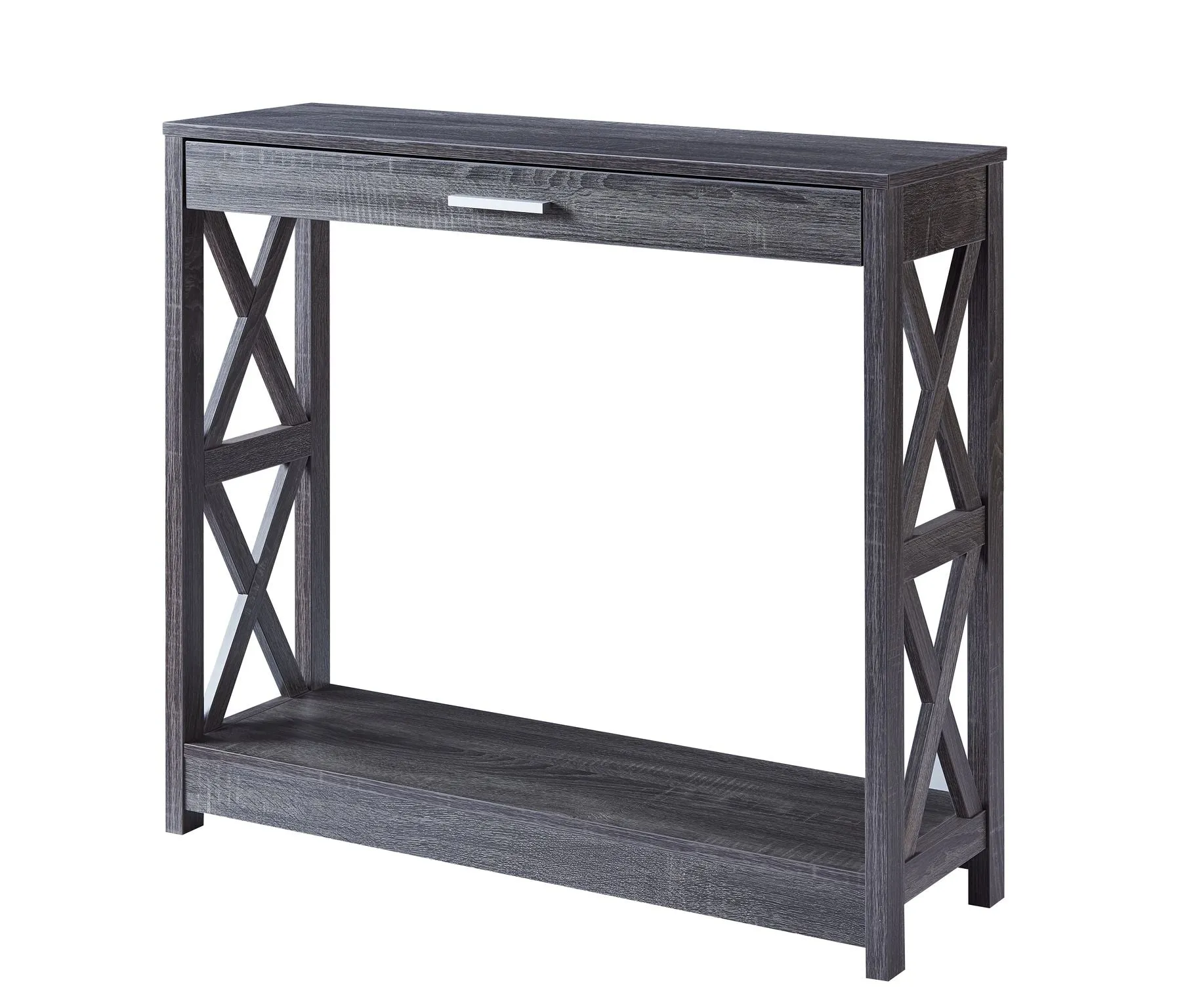 Grey Wood Storage Console Table- Model 18040B